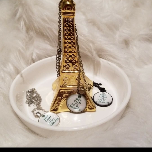 BRONZE keep calm and go to Starbucks neclace - Picture 5 of 7